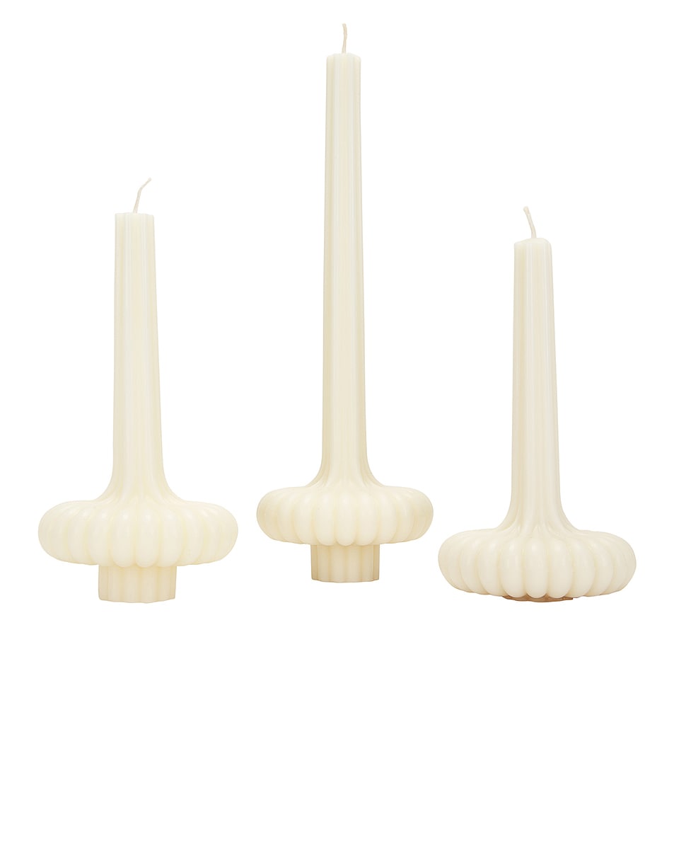 Image 1 of Davie Ocho Candle Co. Trio Towers Candle in All White