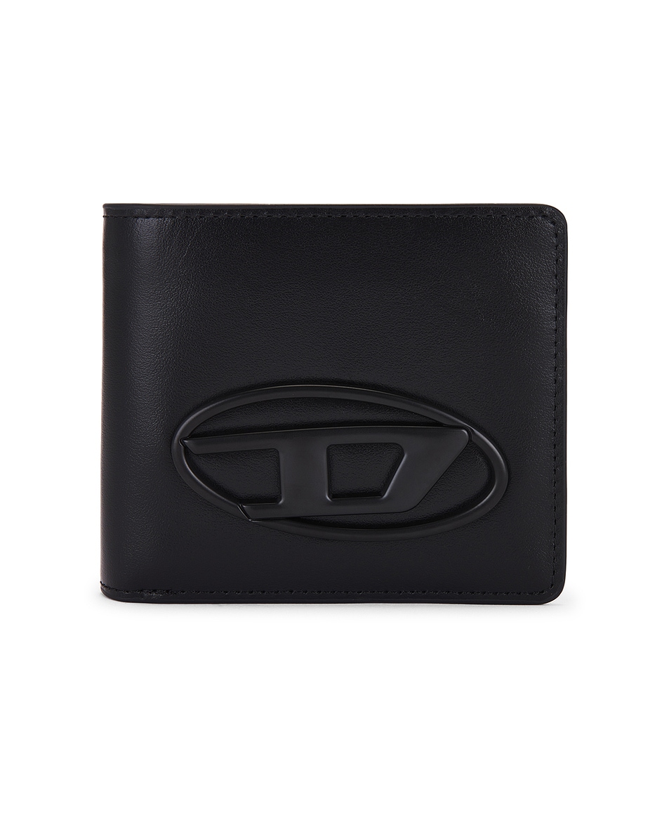 Image 1 of Diesel D Oval Coin Bifold Wallet in Black