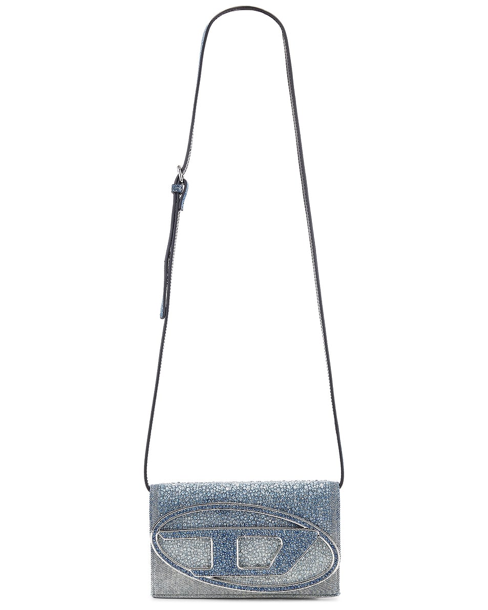 Image 1 of Diesel 1DR Wallet With Strap in Medium Blue