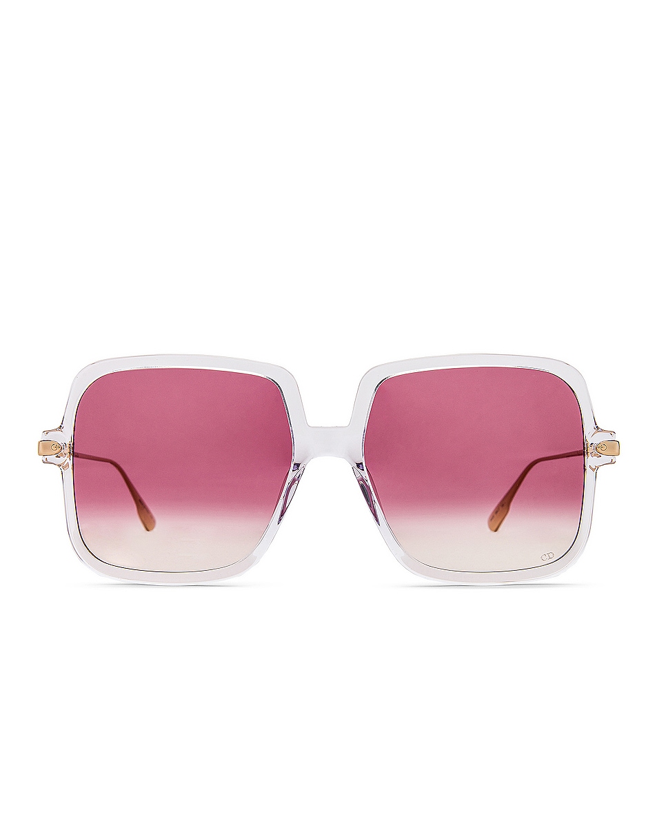 Image 1 of Dior Link Sunglasses in Crystal & Pink Gradient
