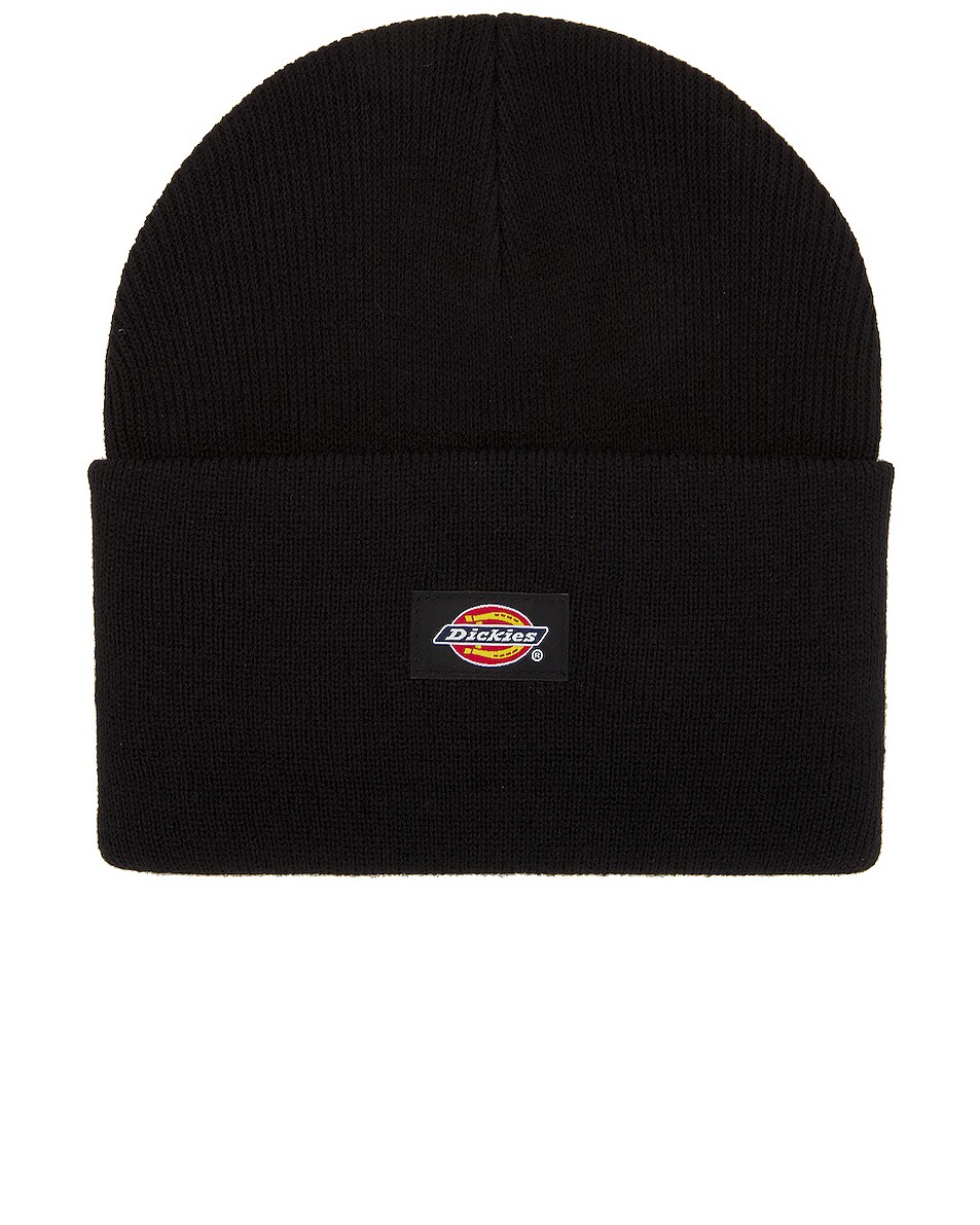 Image 1 of Dickies Acrylic Cuffed Beanie Hat in Black