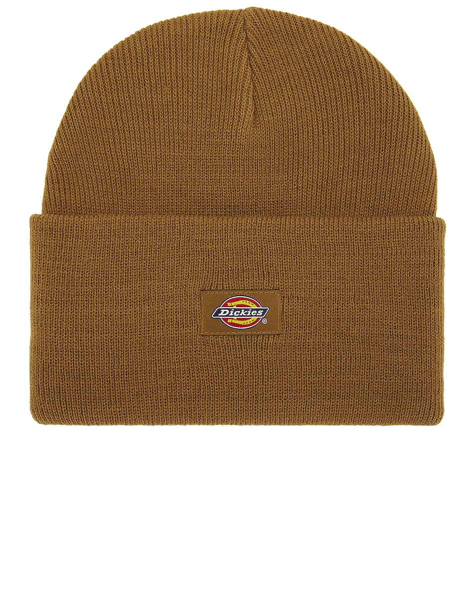 Image 1 of Dickies Acrylic Cuffed Beanie Hat in Brown Duck