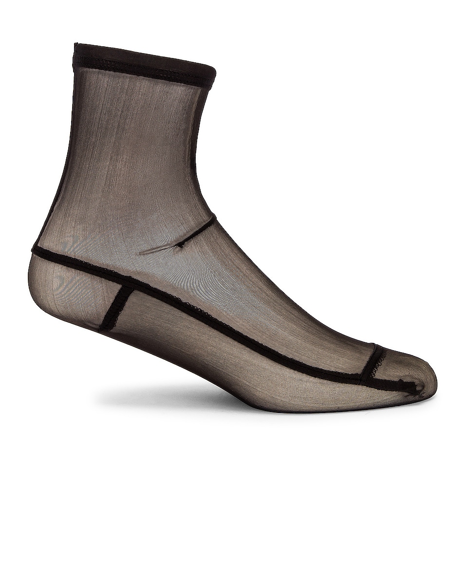 Image 1 of Darner Solid Black Mesh Socks in Solid Black Mesh