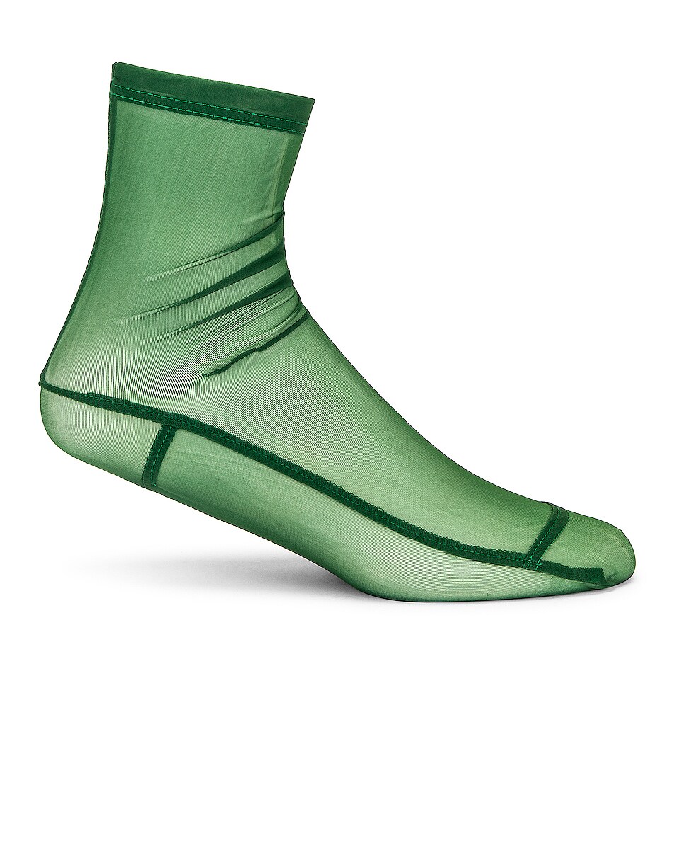 Image 1 of Darner Solid Gem Green Mesh Socks in Solid Gem Green Mesh
