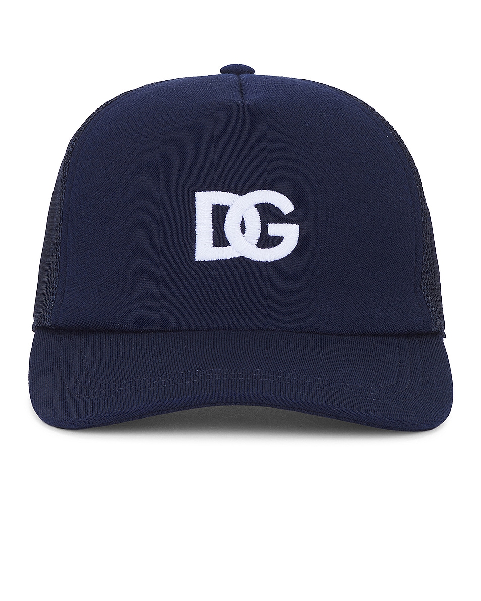 Image 1 of Dolce & Gabbana Trucker Hat in Blu Scurissimo
