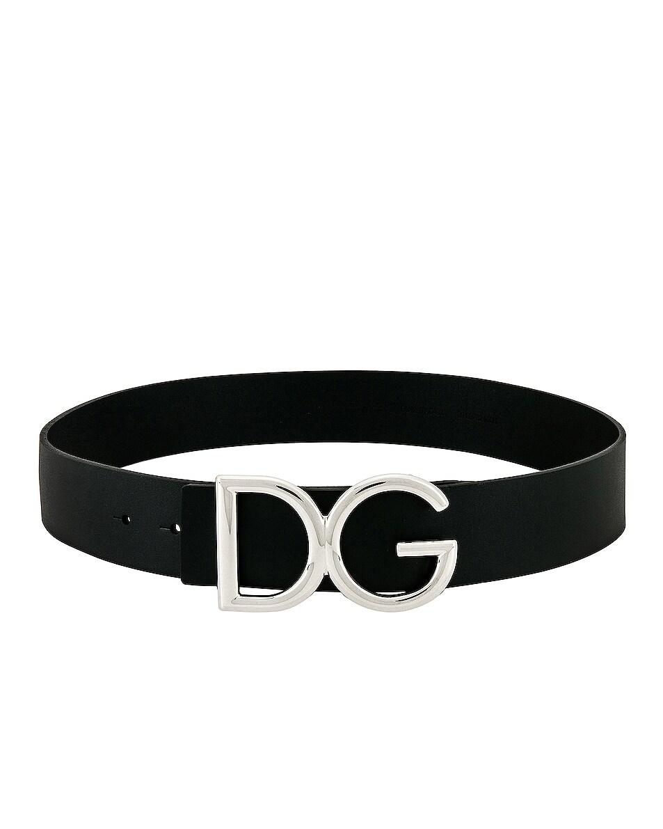 Image 1 of Dolce & Gabbana Belt in Black & Silver
