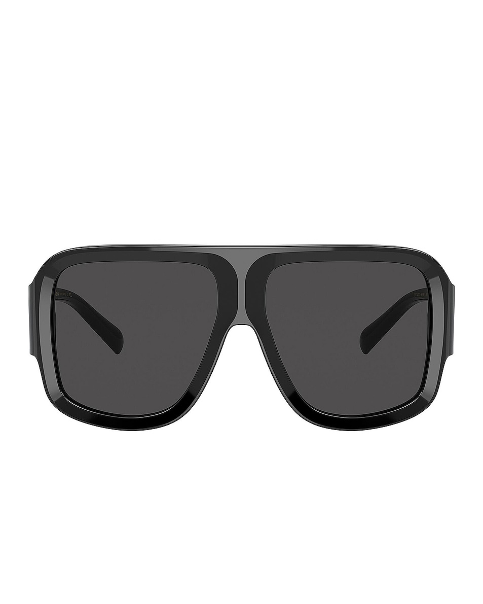 Image 1 of Dolce & Gabbana Shield Sunglasses in Black