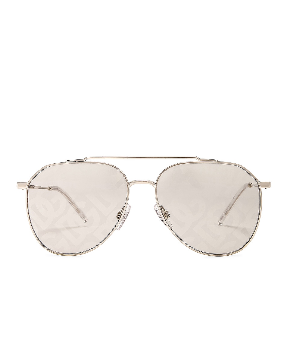 Image 1 of Dolce & Gabbana Aviator Sunglasses in Silver