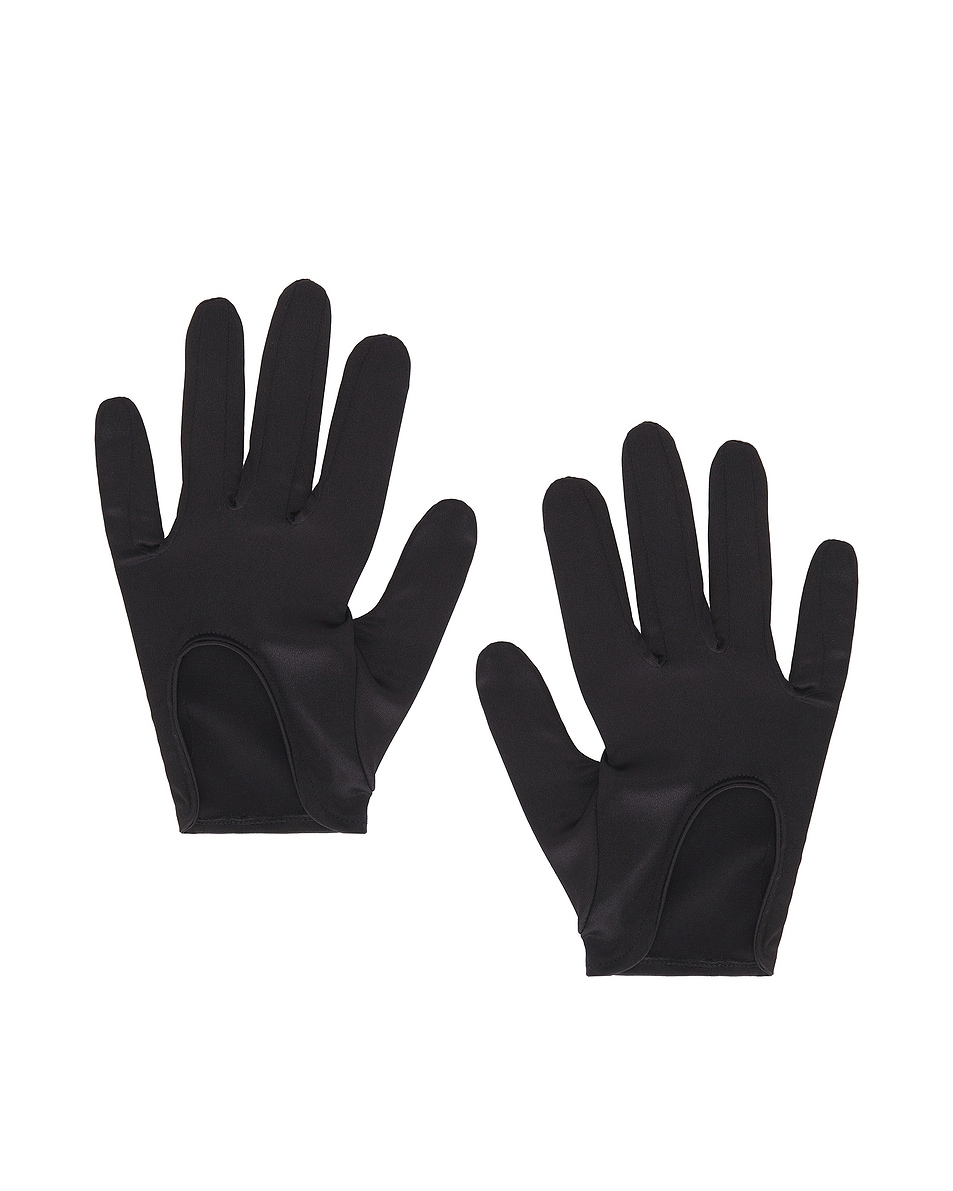 Image 1 of Dolce & Gabbana Satin Gloves in Nero