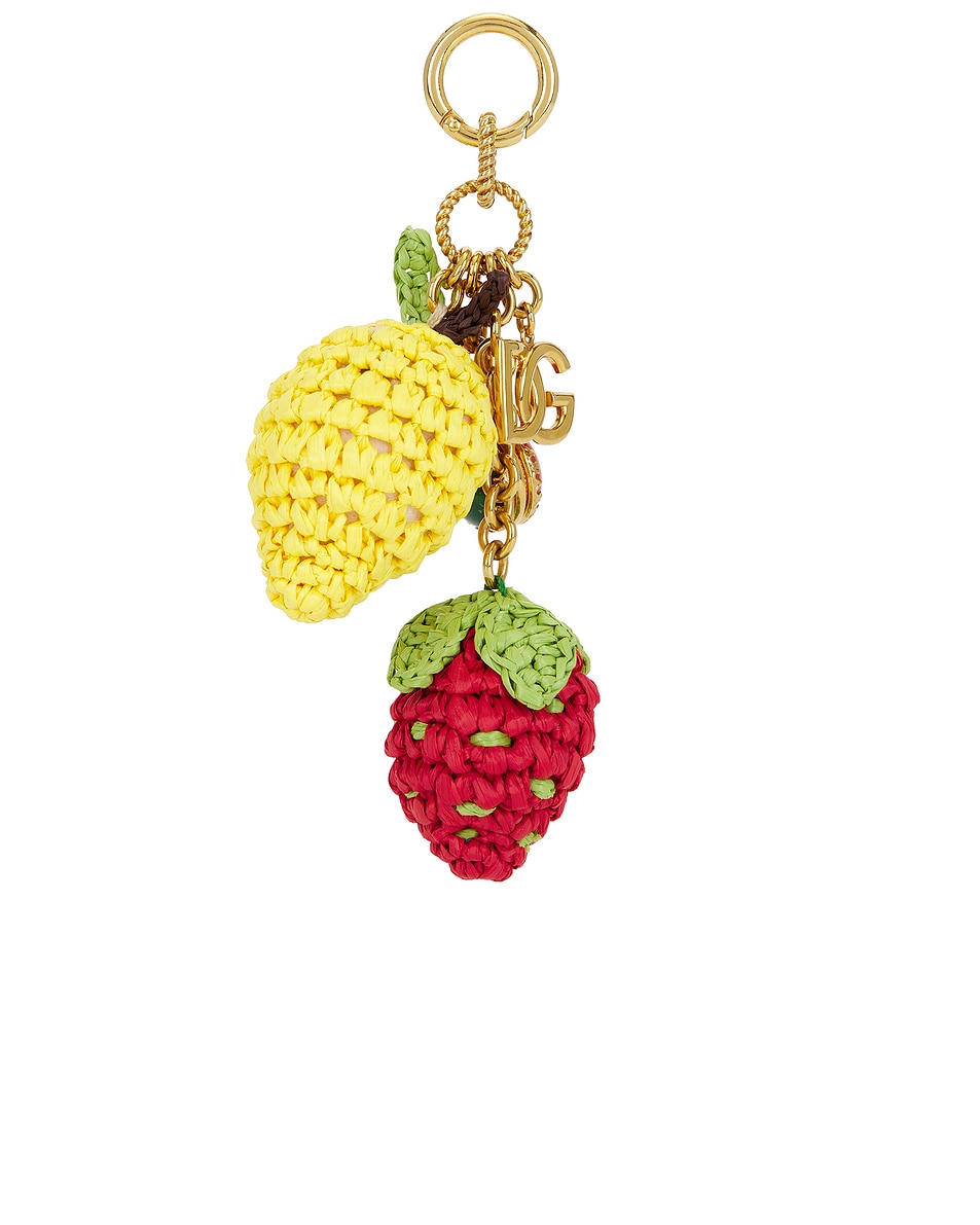 Image 1 of Dolce & Gabbana Key Ring in Brass & Multicolor
