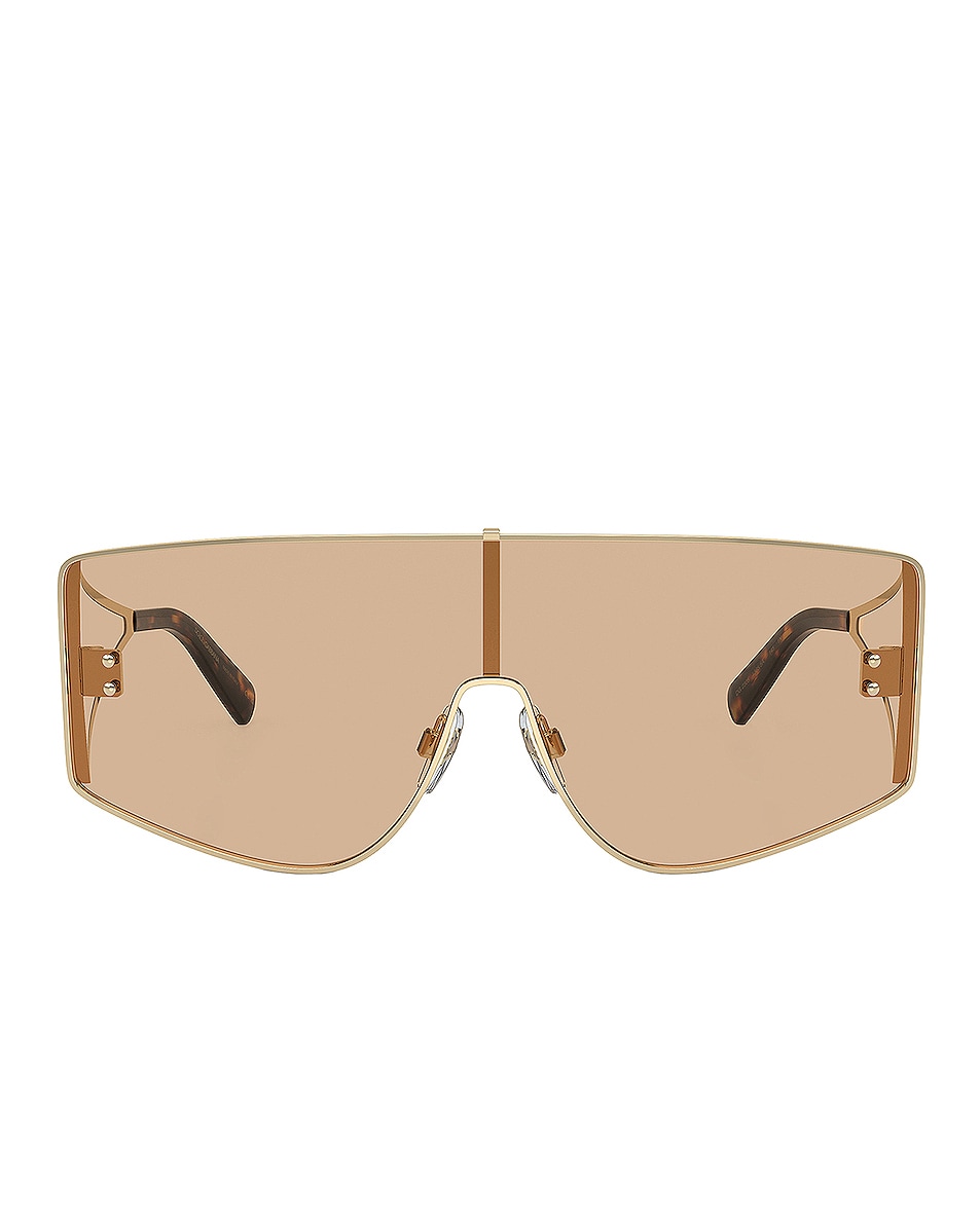 Image 1 of Dolce & Gabbana Shield Sunglasses in Light Gold
