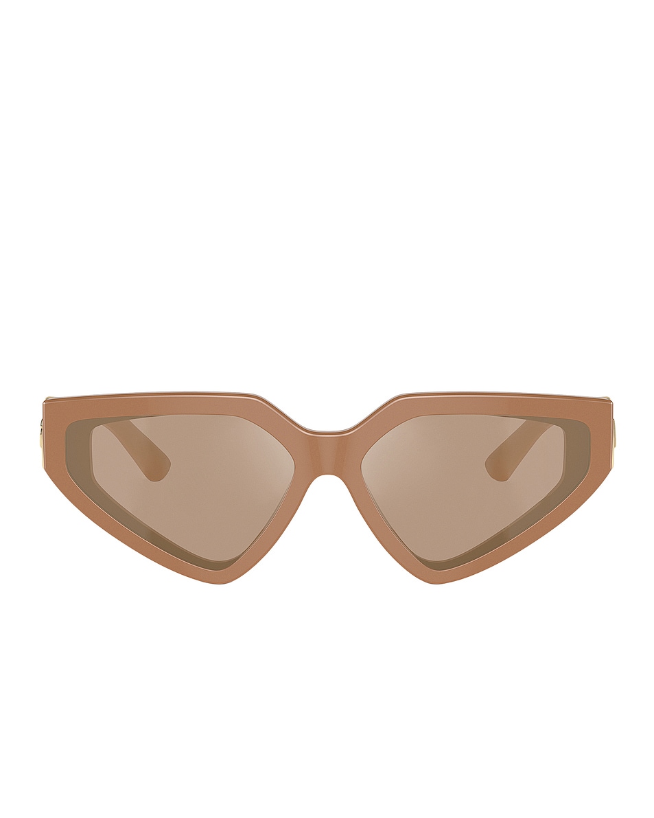 Image 1 of Dolce & Gabbana Geometric Sunglasses in Full Camel