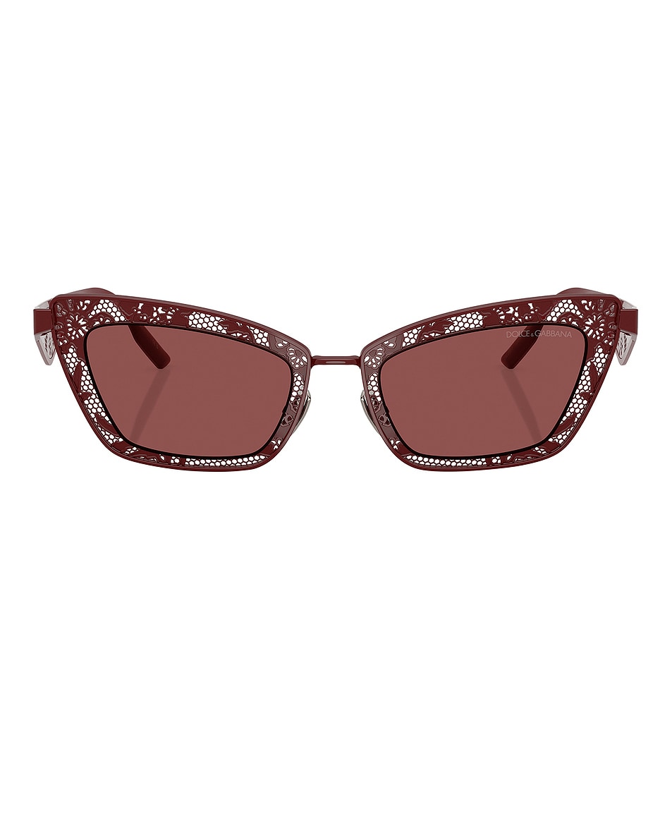 Image 1 of Dolce & Gabbana Cat Eye Sunglasses in Bordeaux