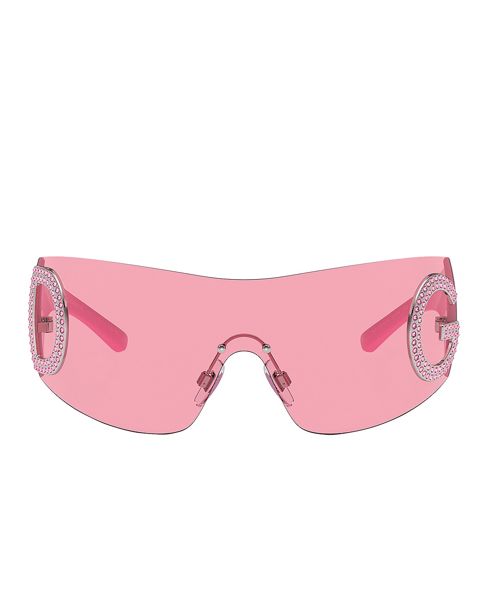 Image 1 of Dolce & Gabbana Shield Sunglasses in Pink