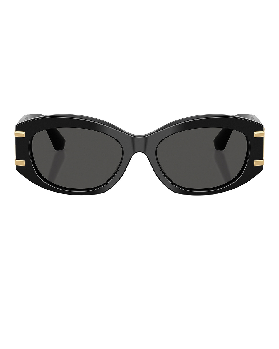 Image 1 of Dolce & Gabbana Oval Sunglasses in Black