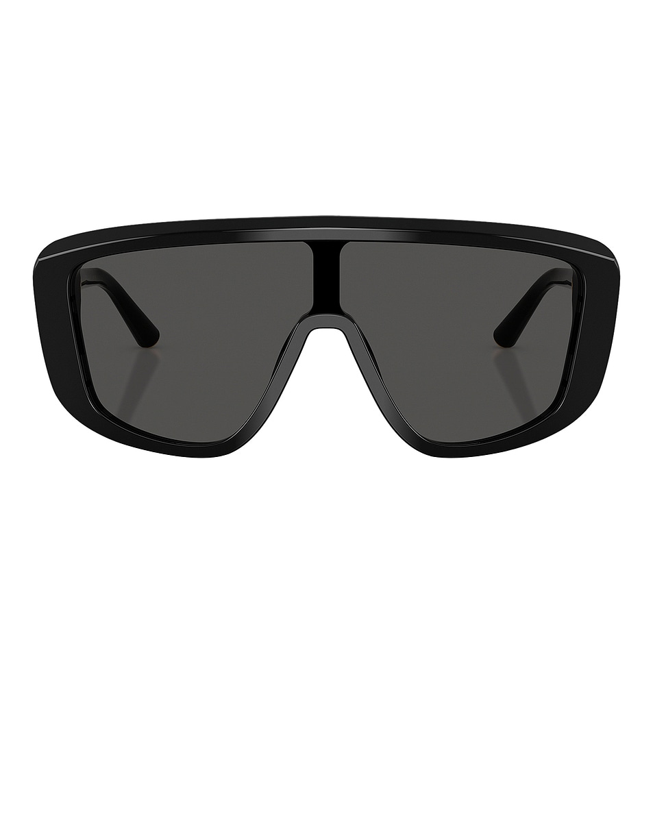 Image 1 of Dolce & Gabbana Shield Sunglasses in Black