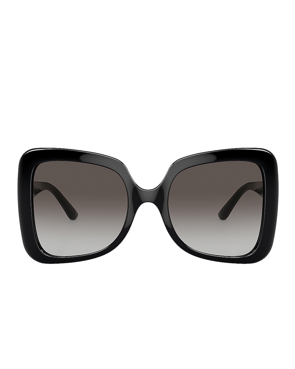 Image 1 of Dolce & Gabbana Square Sunglasses in Black & Grey Gradient