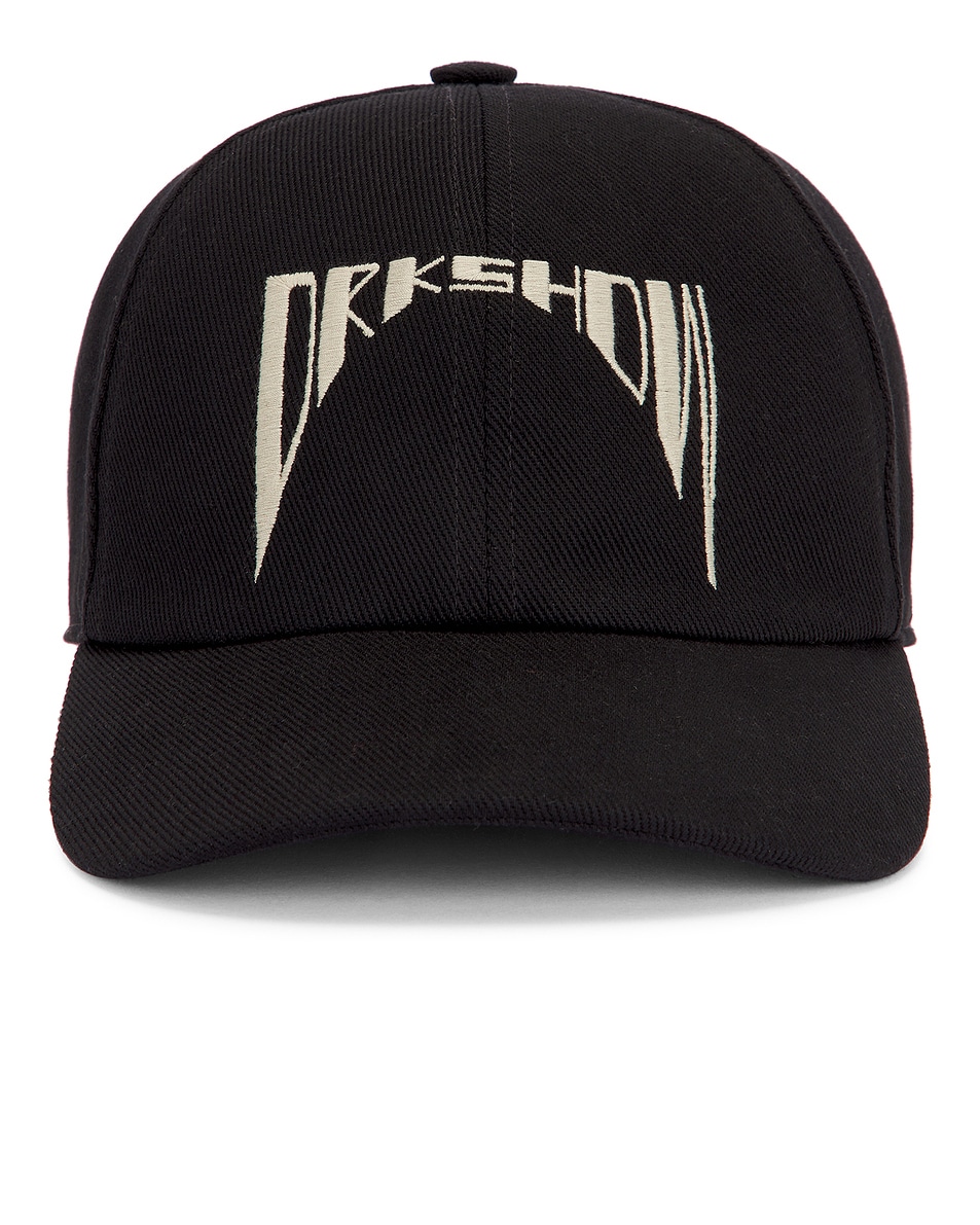 Image 1 of DRKSHDW by Rick Owens Baseball Cap in Black & Pearl