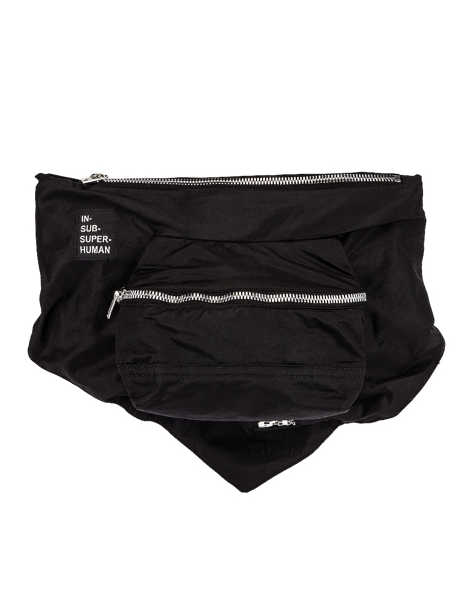 Image 1 of DRKSHDW by Rick Owens Bandana Cross Body Pouch Bag in Black