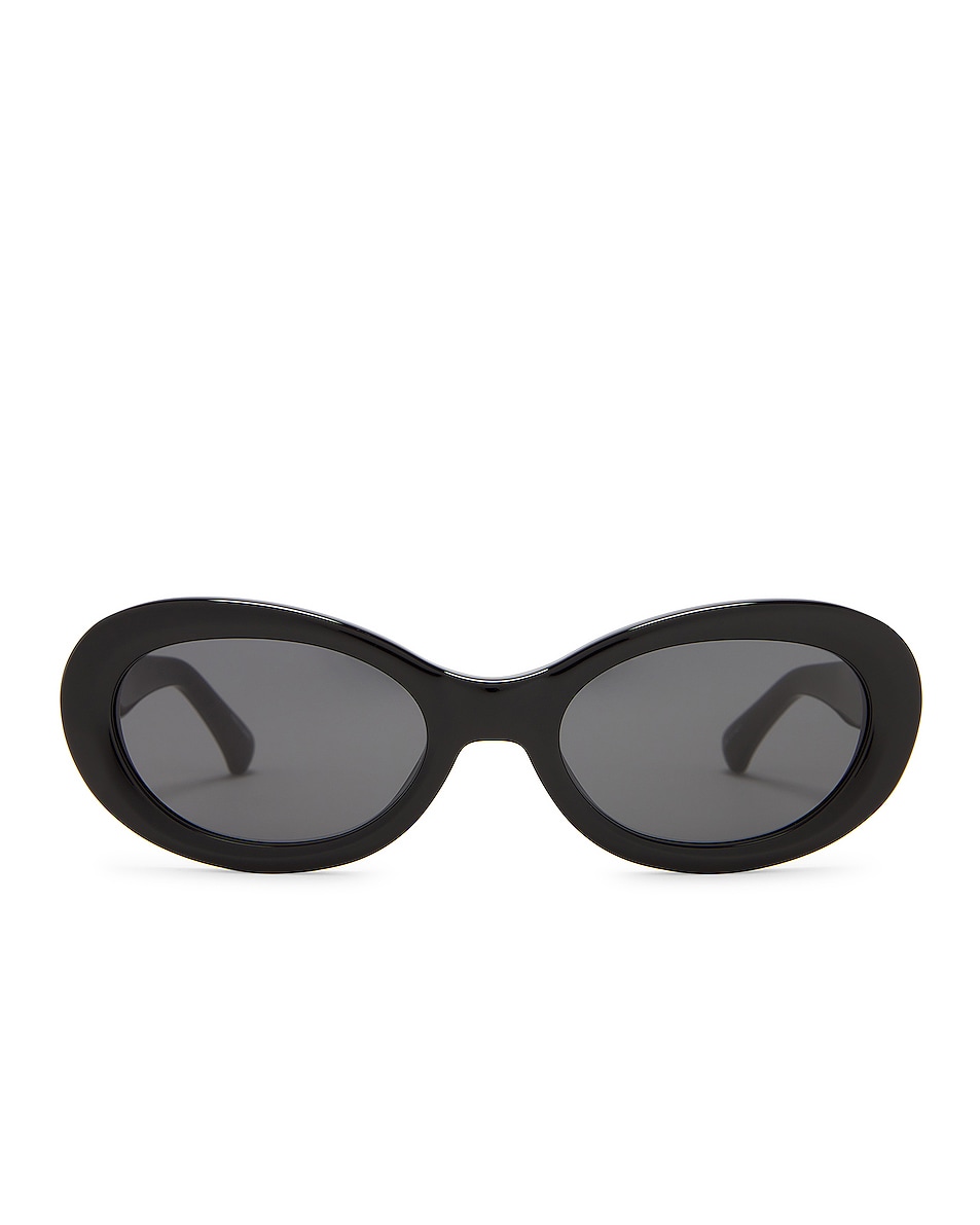 Image 1 of Dries Van Noten Oval Sunglasses In Black in Black