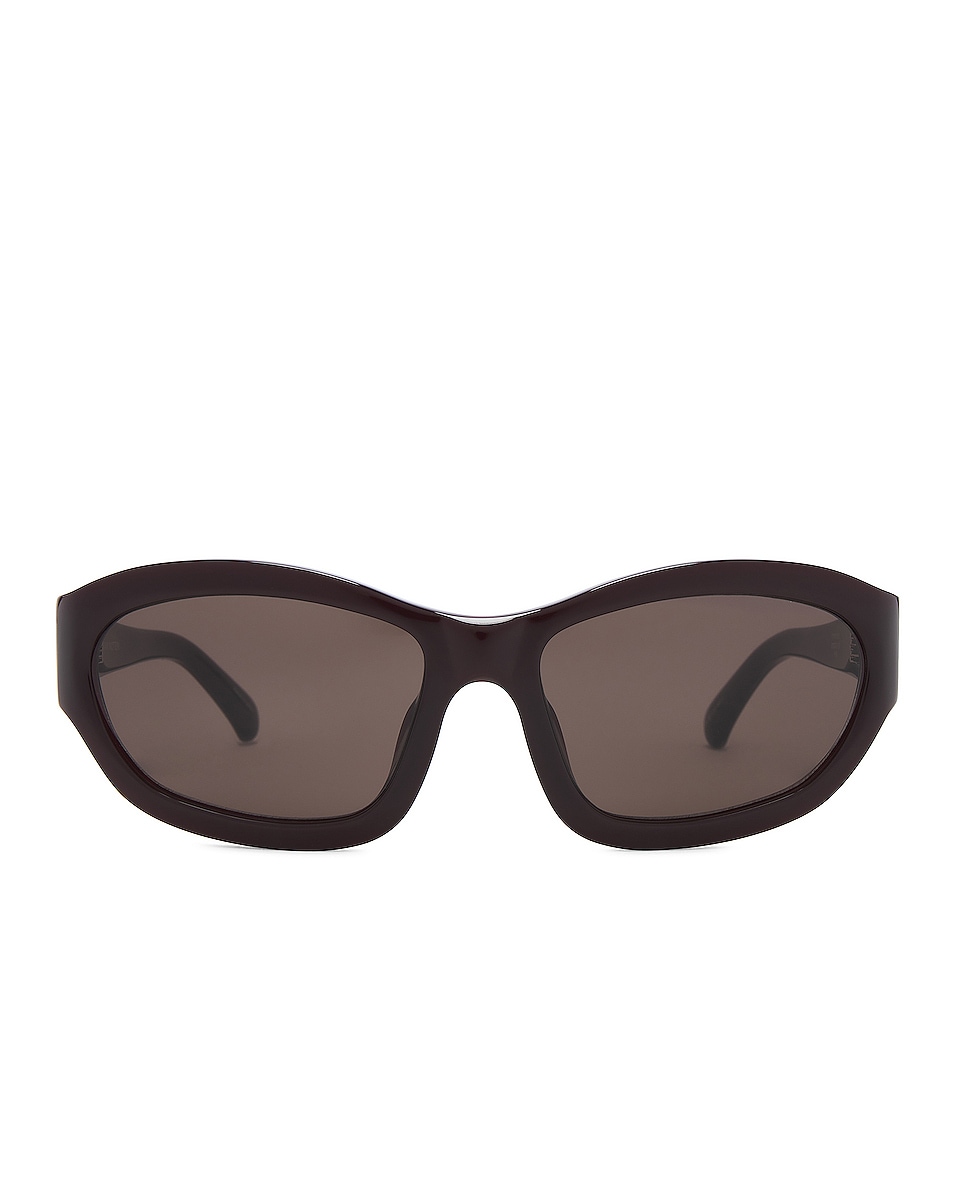 Image 1 of Dries Van Noten DVN 215 Sunglasses in Dark Brown, Silver, & Grey