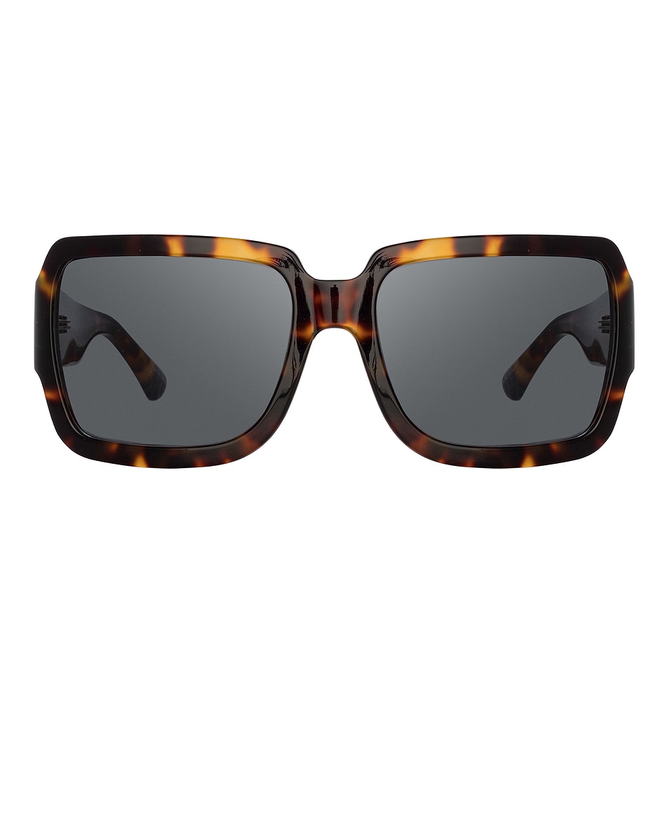 Image 1 of Dries Van Noten Square Sunglasses in T-shell, Silver, & Grey