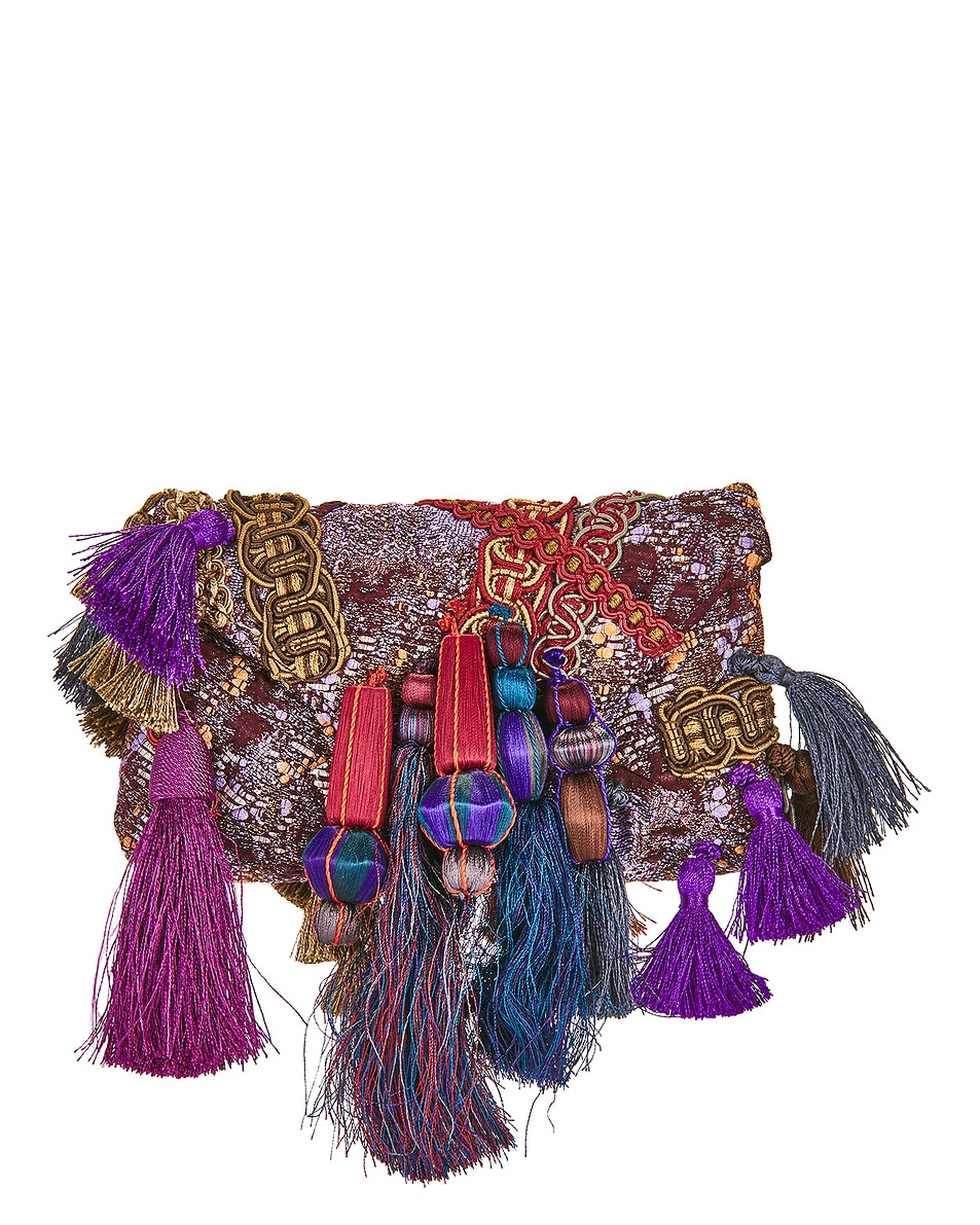 Image 1 of Dries Van Noten Envelope Bag in Burgundy