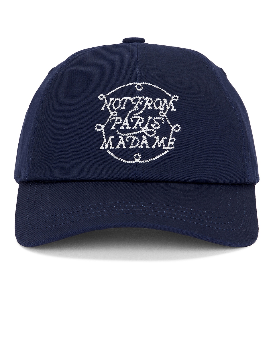 Image 1 of Drôle De Monsieur La Casquette Slogan Hat in Navy