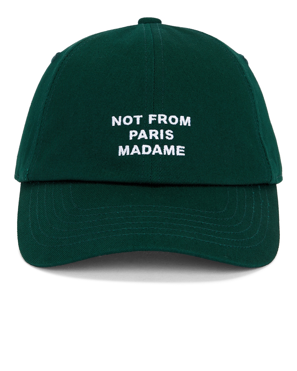 Image 1 of Drôle De Monsieur La Casquette Slogan Hat in Dark Green