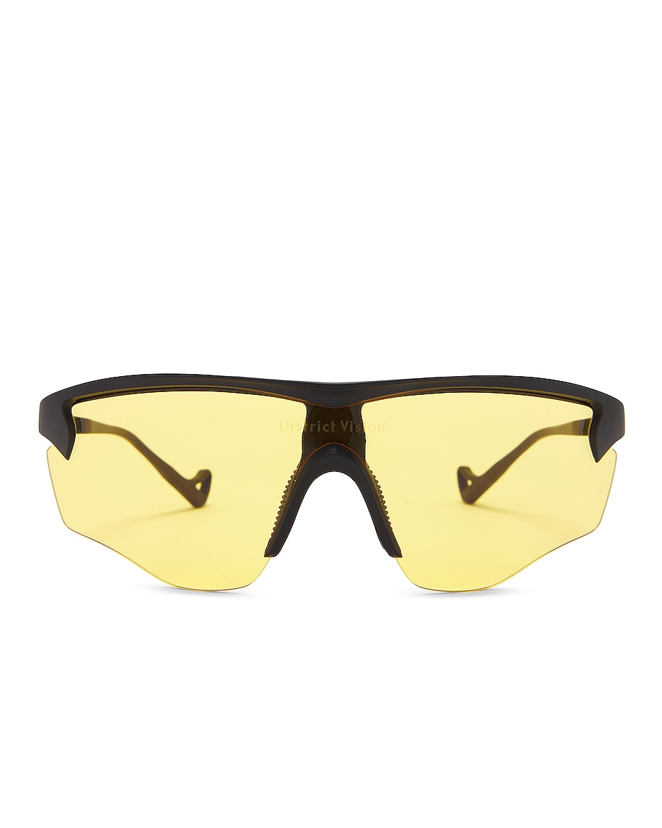 Image 1 of District Vision Junya Racer Sunglasses in Black & D+ Sports Yellow