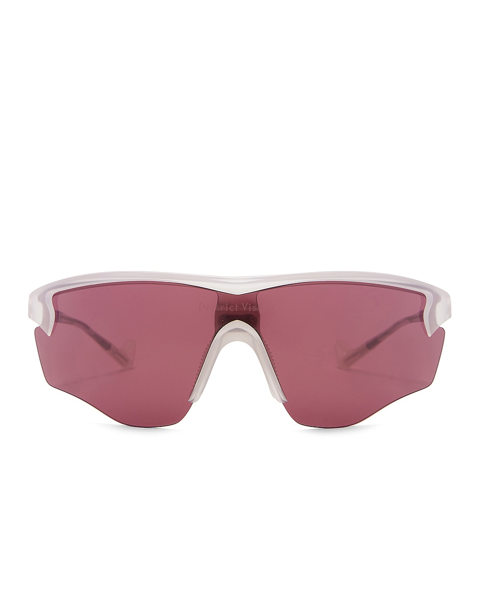 Image 1 of District Vision Junya Racer Sunglasses in Clear & D+ Black Rose
