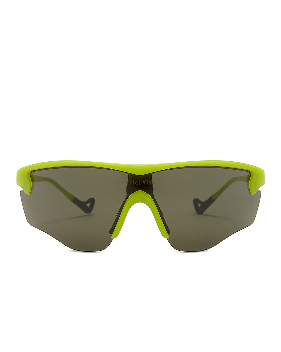 Image 1 of District Vision Junya Racer Sunglasses in Electric Green
