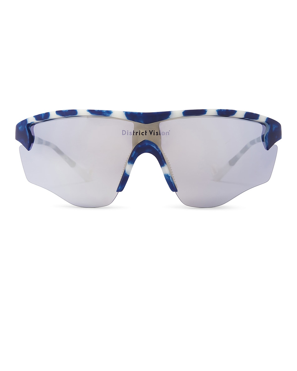 Image 1 of District Vision Junya Racer in Navy Mosaic & D+ Silver Flash Mirror