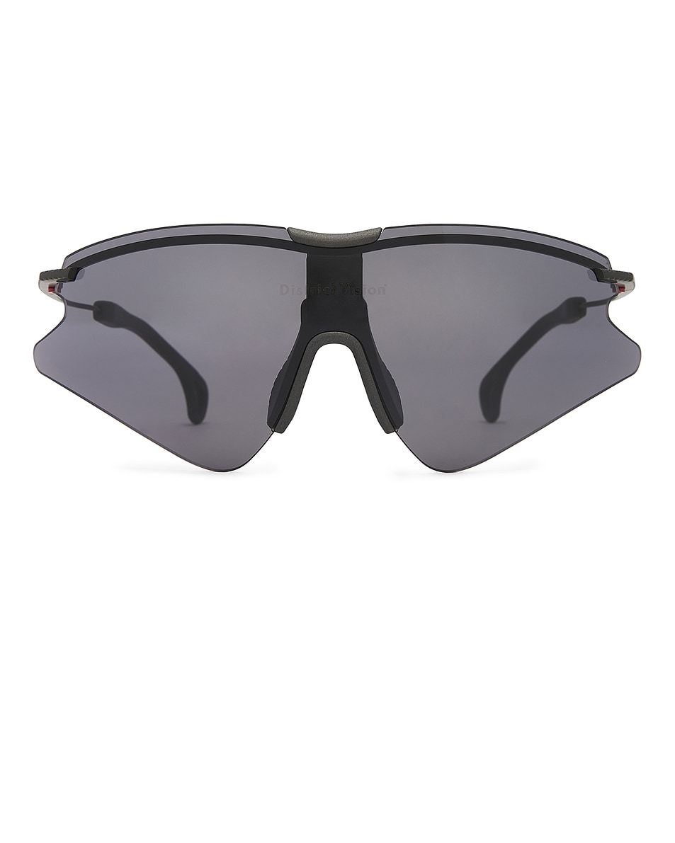 Image 1 of District Vision Kohei Aero Blade Ti in Graphite & D+ Onyx Mirror