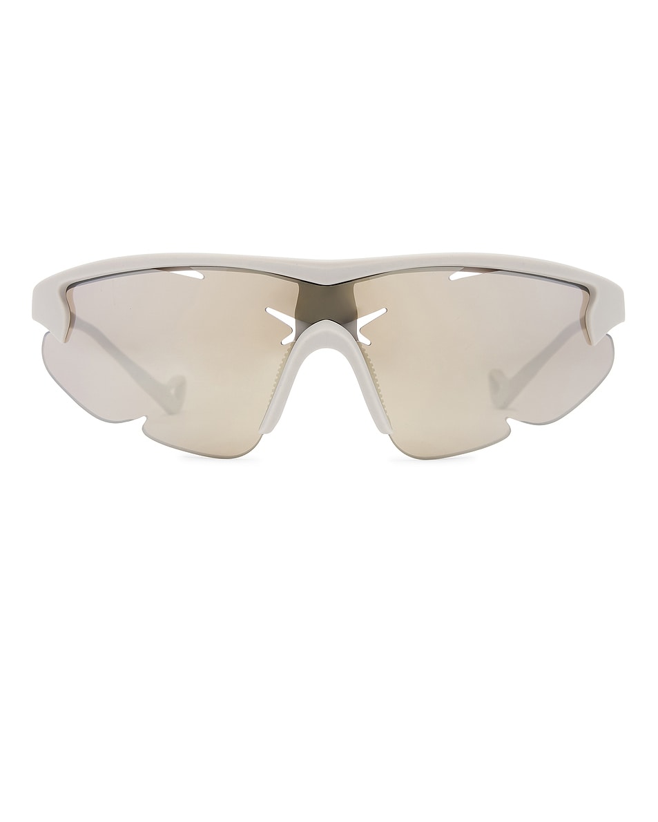 Image 1 of District Vision x PAF Post Archive Faction Junya Racer Sunglasses in Cement & D+ Copper Mirror