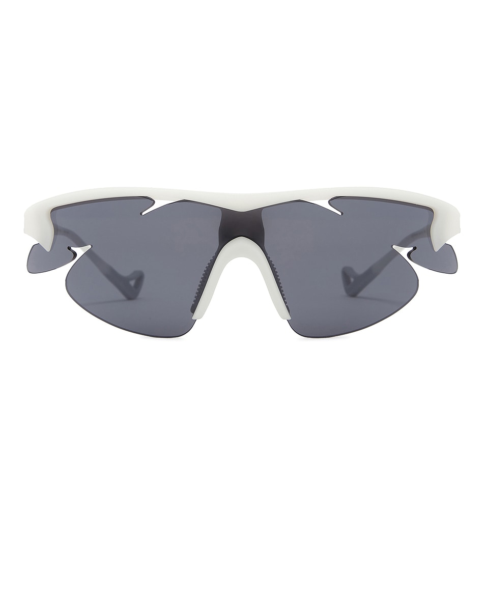 Image 1 of District Vision x PAF Post Archive Faction Junya Racer Sunglasses in Cloud & D+ Onyx Mirror