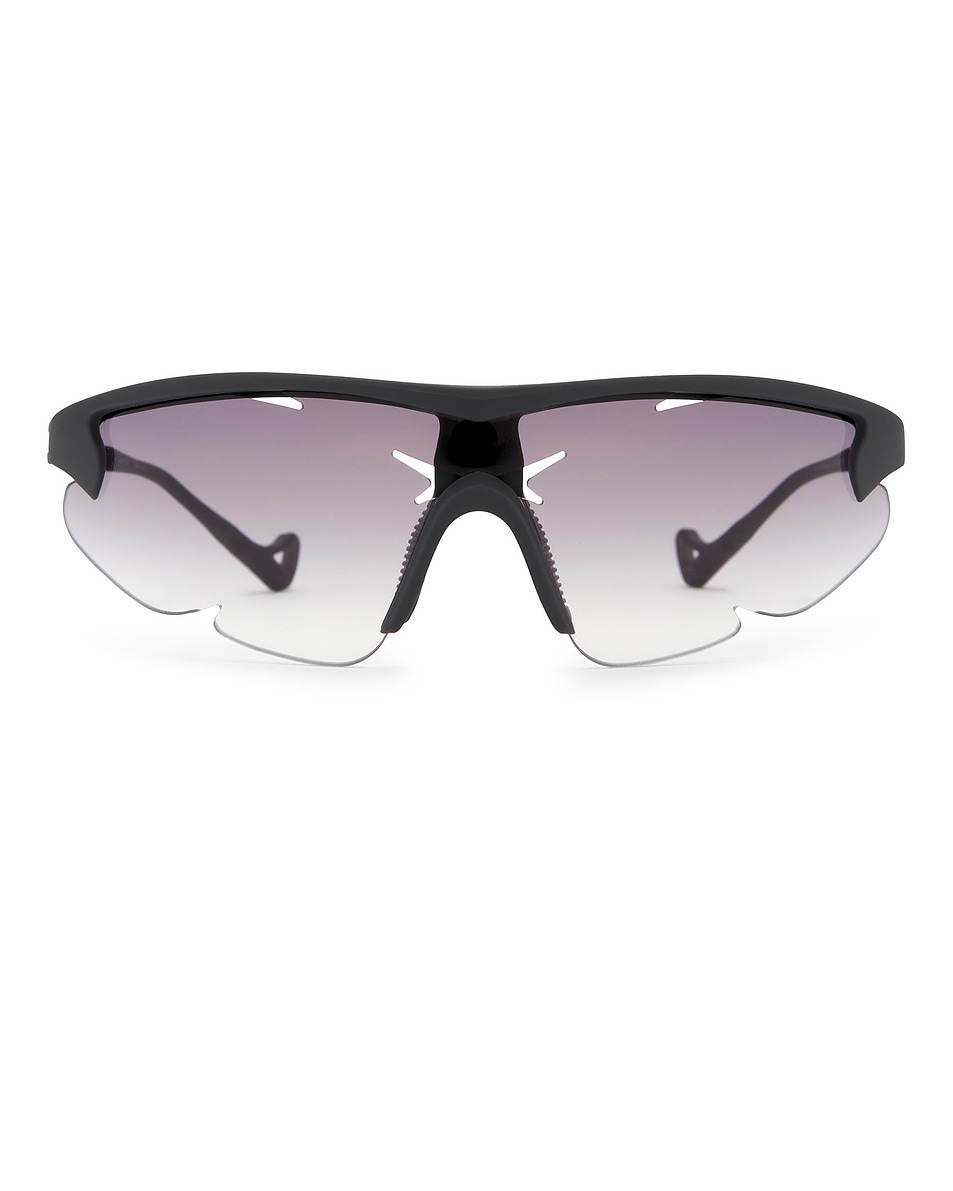 Image 1 of District Vision x PAF Post Archive Faction Junya Racer Sunglasses in Off Black & D+ Gray Gradient
