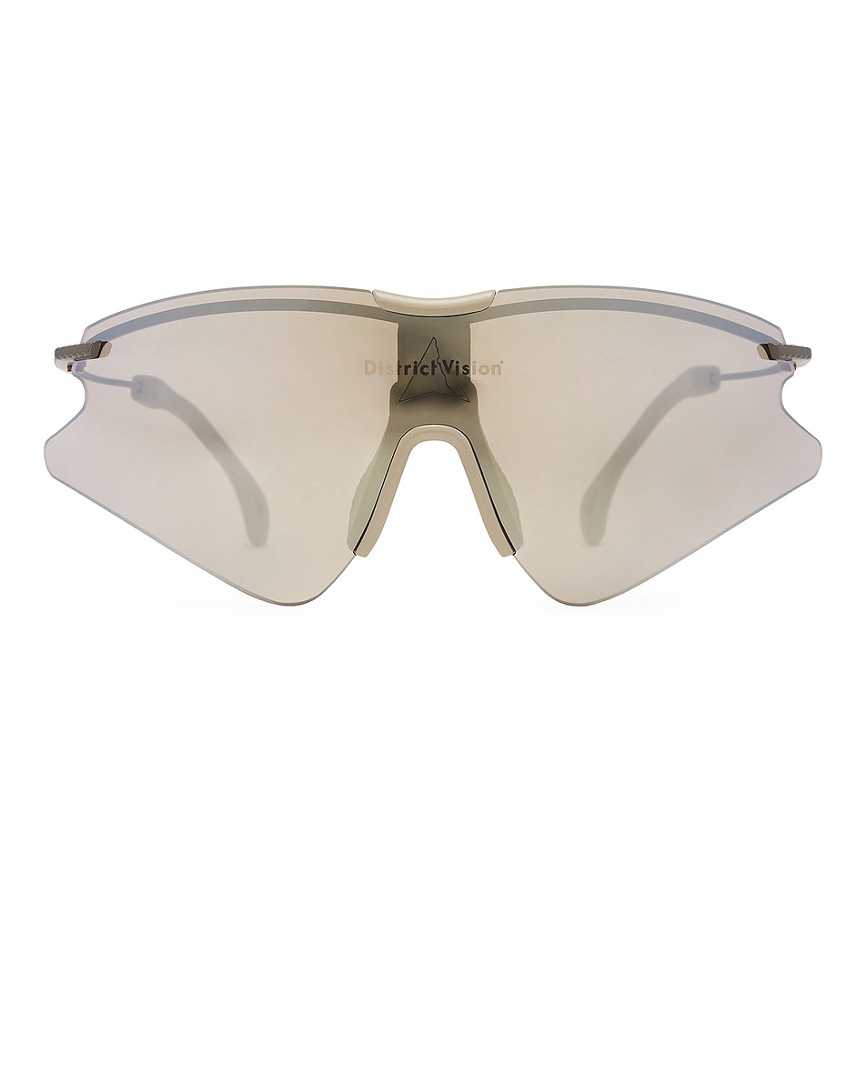Image 1 of District Vision x ROA Hiking Kohei Aero Blade Ti Sunglasses in Moss Gray & D+ Copper