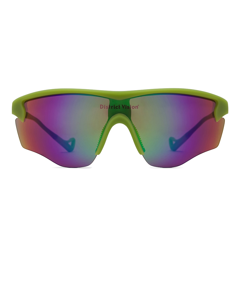 Image 1 of District Vision Junya Racer Sunglasses in Mantis & D+ Opal Mirror