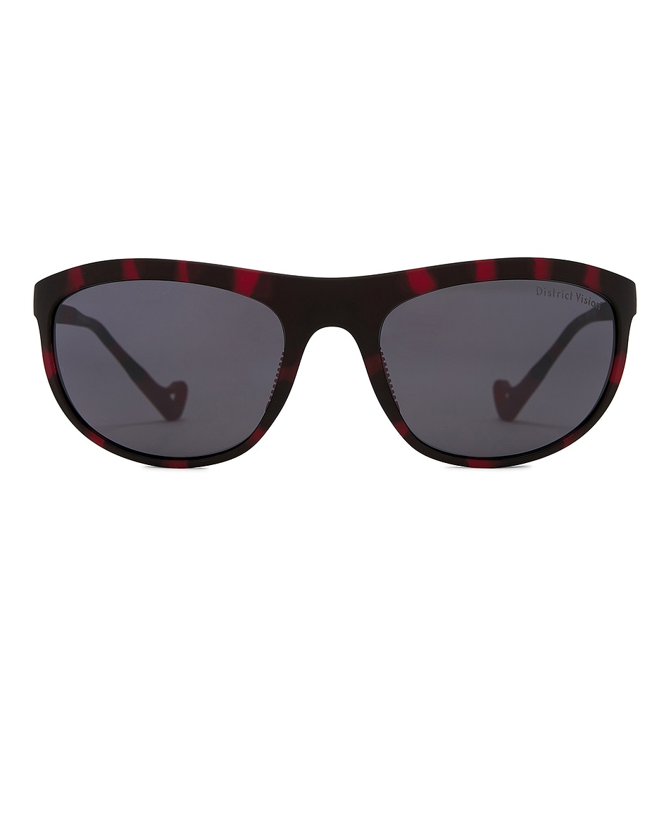 Image 1 of District Vision Takeyoshi Altitude Master Sunglasses in Red Tortoise & D+ Onyx Mirror