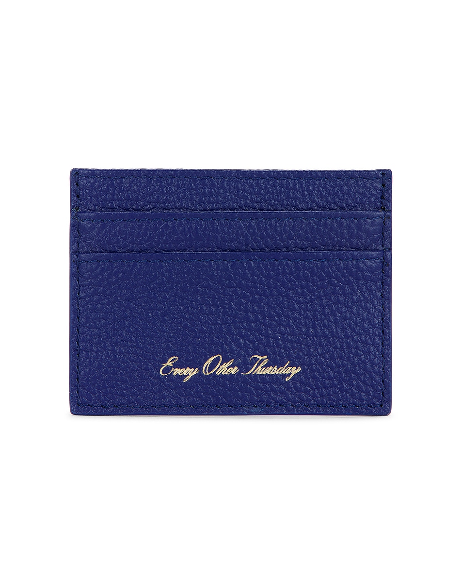 Image 1 of Every Other Thursday Leather Card Holder in Cobalt Blue