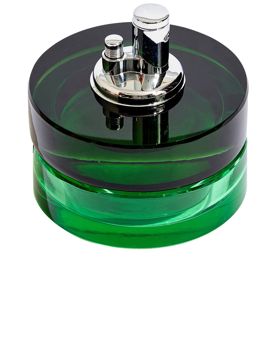 Image 1 of Edie Parker Glass Tabletop Lighter in Grass Green