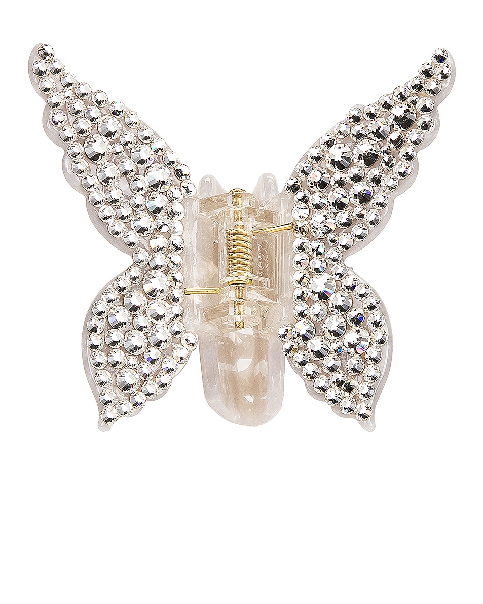 Image 1 of Emi Jay for FWRD Crystal Papillon Clip in Meringue & White