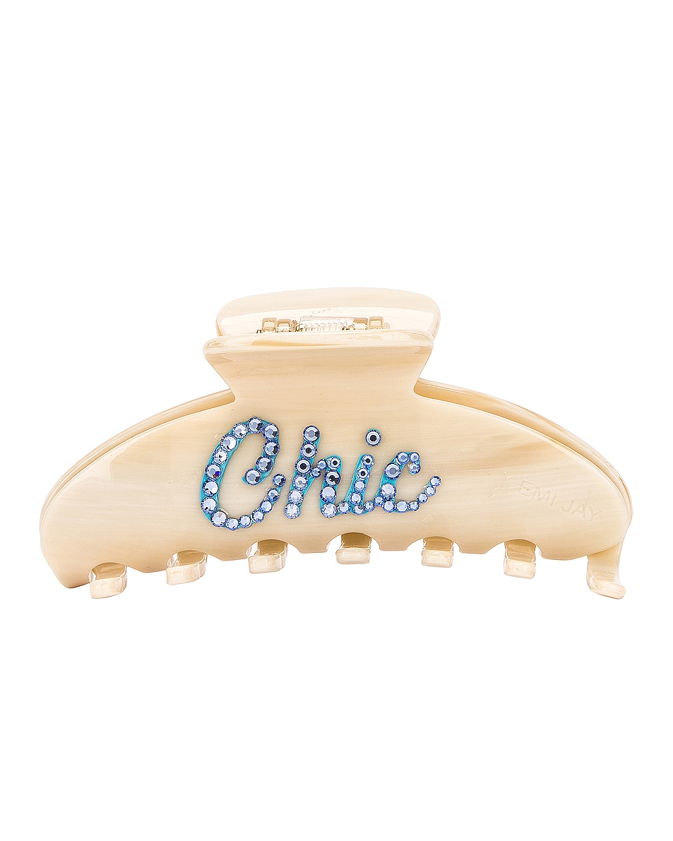 Image 1 of Emi Jay for FWRD Chic Big Effing Clip in Buttercream & Baby Blue