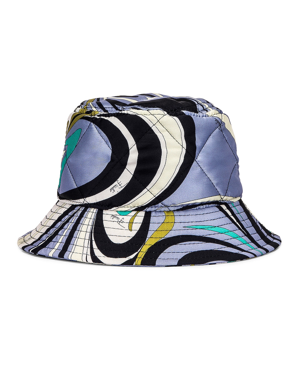 Image 1 of Emilio Pucci Onde Bucket Hat in Navy & Lavanda