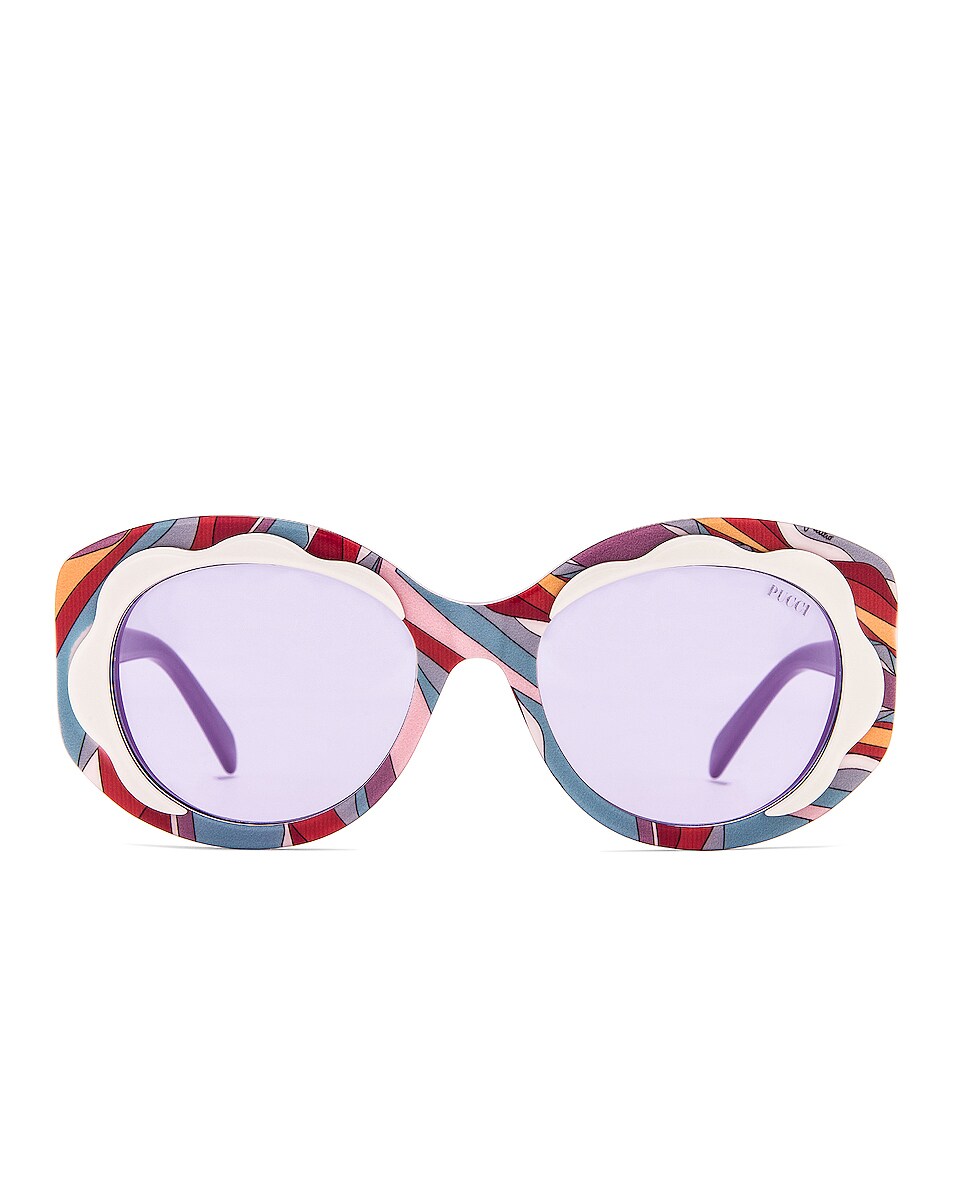 Image 1 of Emilio Pucci Acetate Sunglasses in Purple