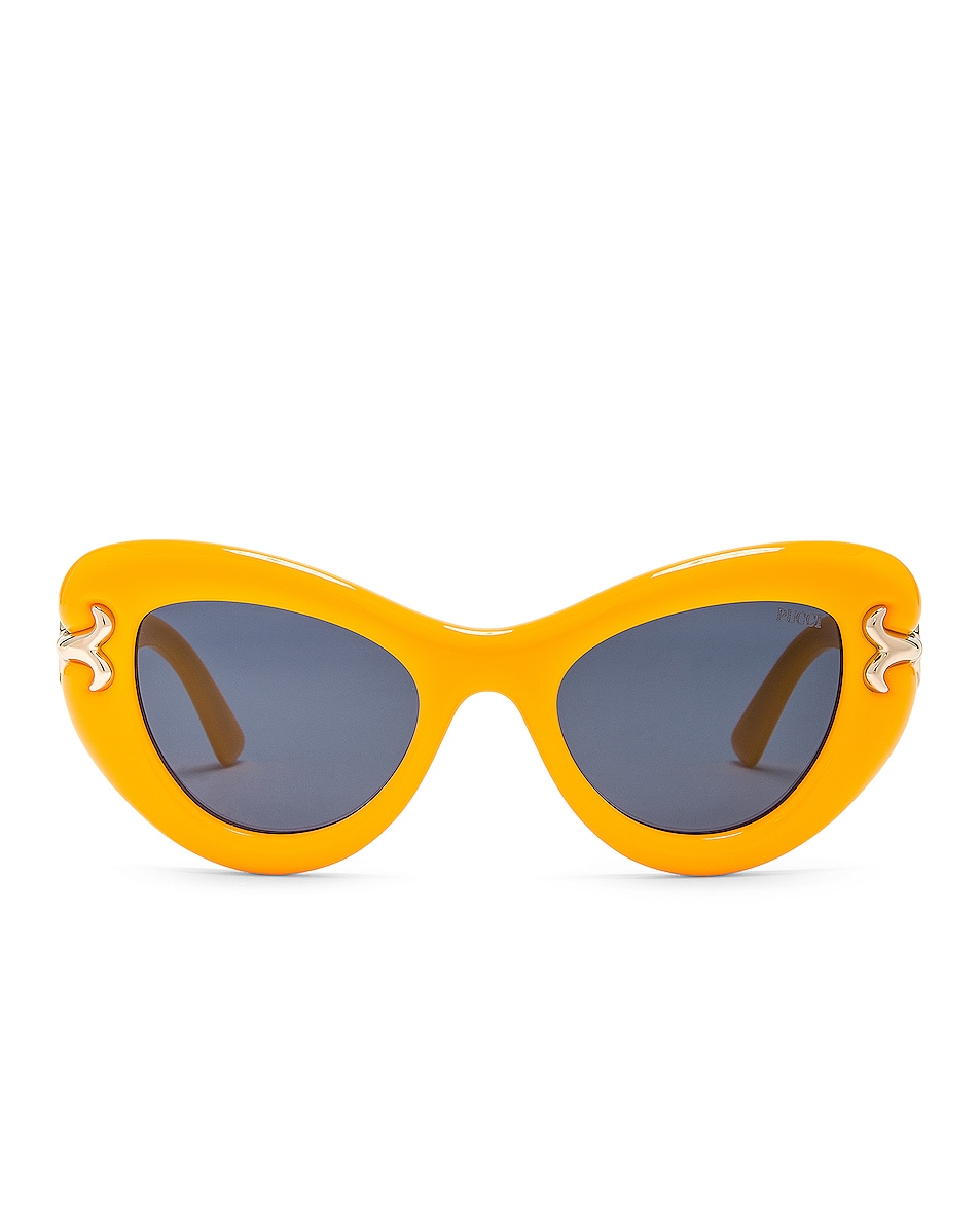 Image 1 of Emilio Pucci Cat Eye Acetate Sunglasses in Yellow