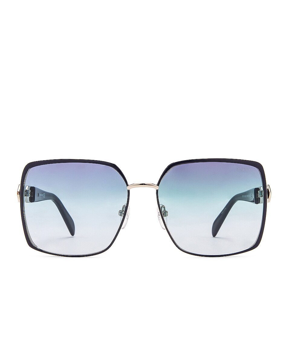 Image 1 of Emilio Pucci Metal Square Sunglasses in Blue