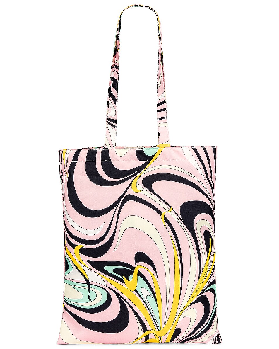 Image 1 of Emilio Pucci Onde Tote Bag in Navy & Rosa