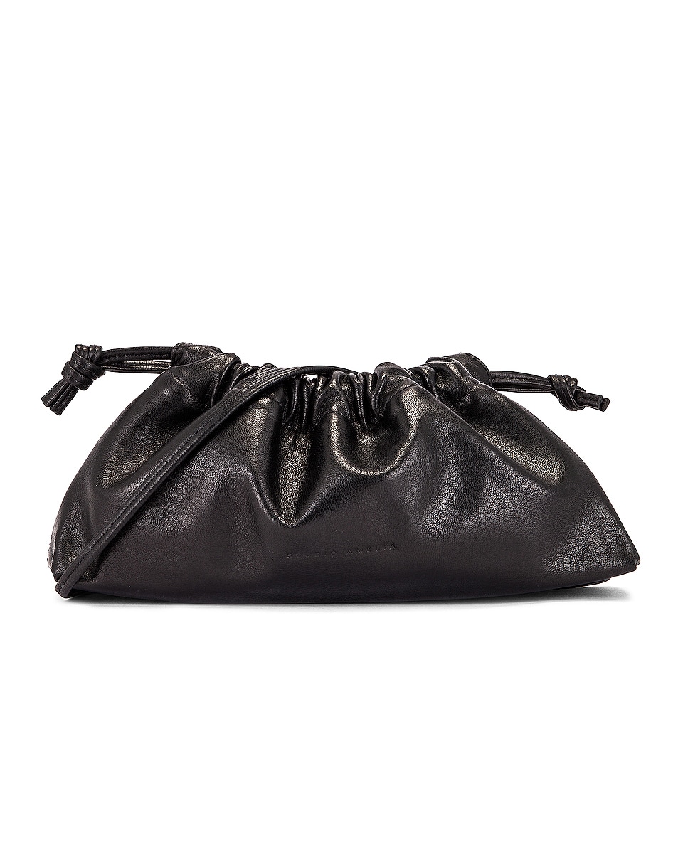Image 1 of Studio Amelia 1.1 Mini Drawstring Bag in Black Nappa Leather